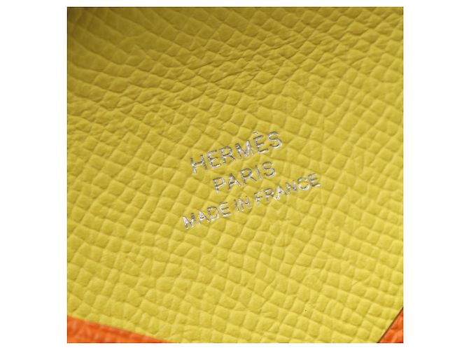 Hermès Monedero Hermes Calvi Verso Dorado Naranja - vista 5