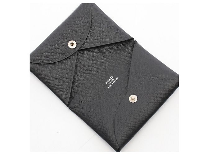 Hermès Hermes Calvi Wallet in Black Epsom Leather - view 3