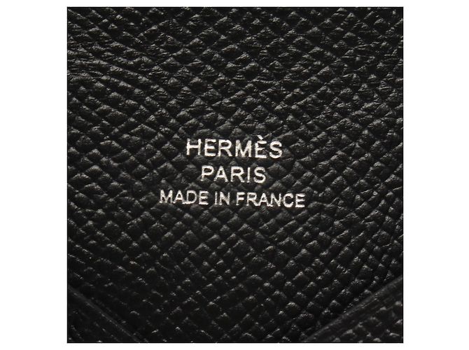 Hermès Hermes Calvi Wallet in Black Epsom Leather - view 4