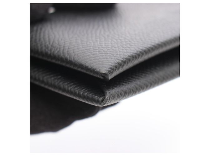 Hermès Hermes Calvi Wallet in Black Epsom Leather - view 6