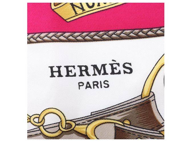 Hermès Foulard Hermes Carre 90 Numquam Concedendum Multicolore Blu navy - vista 2