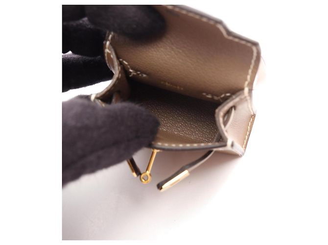 Hermès Accessorio Charm Kelly Twilly Hermes Etoupe Marrone Taupe - vista 3