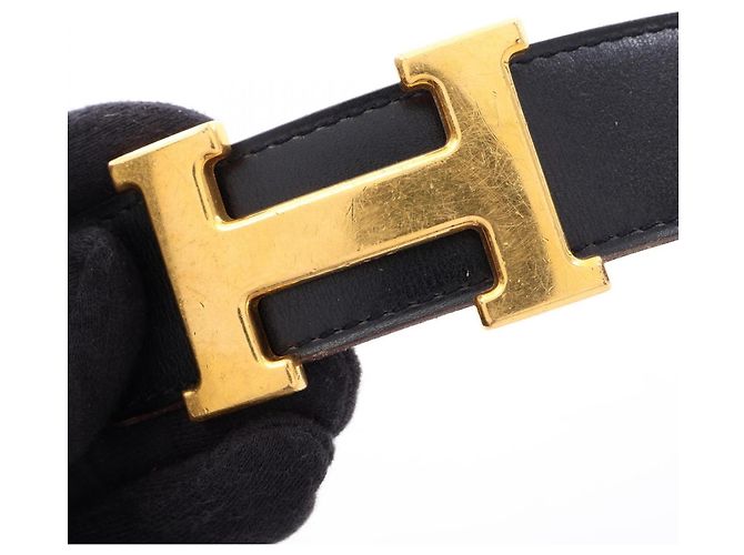 Hermès Hermes Constance H-Belt Reversible Leather Belt for Men Brown Black - view 7