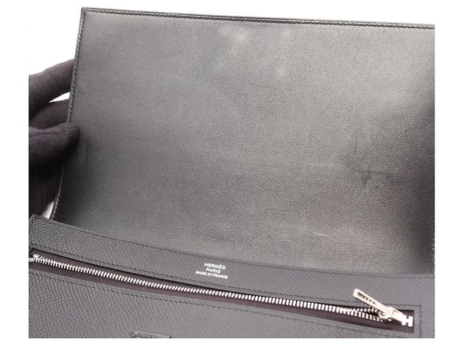 Hermès Hermes New H Passant Toutain Man Bi-fold Long Wallet Schwarz - Ansicht 7