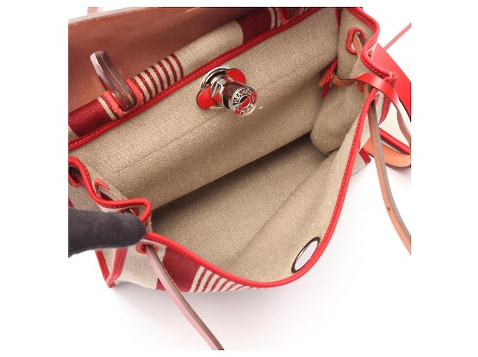 Hermès Borsa Hermes Herbag Zip PM H Vibration Beige Bordò - vista 3