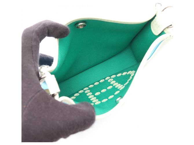 Hermès Hermes Evelyne TPM Handtasche Blau Hellgrün - Ansicht 3