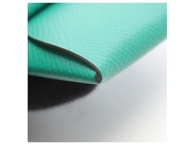 Hermès Portamonete Hermes Bastia in Verde e Giallo - vista 6