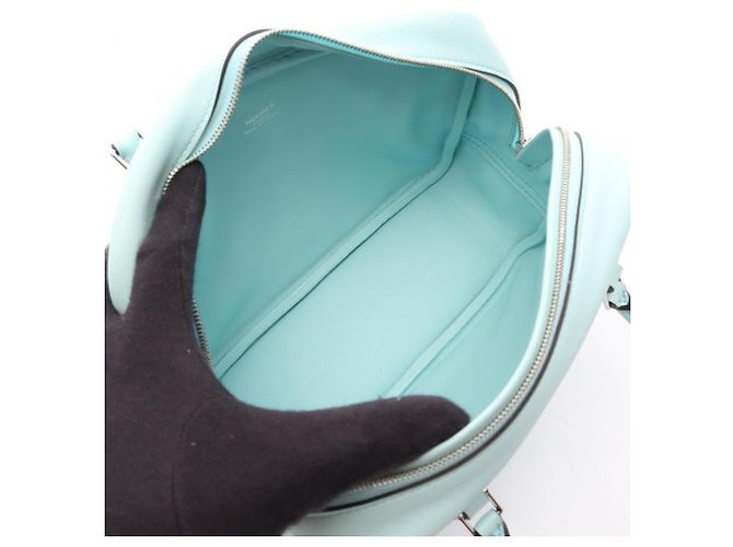 Hermès Hermes Plume II Mini Handtasche Blau - Ansicht 3