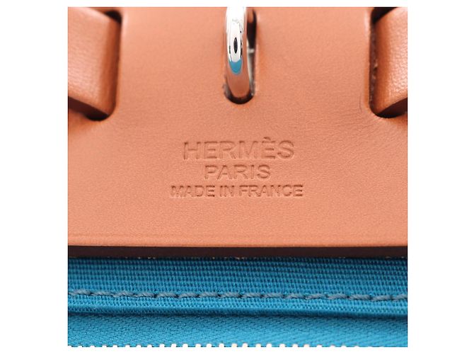 Hermès Bolso Hermes Herbag Zip PM Castaño Azul - vista 4