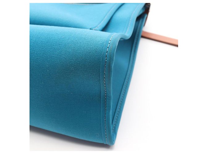Hermès Bolso Hermes Herbag Zip PM Castaño Azul - vista 6