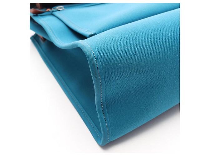 Hermès Bolso Hermes Herbag Zip PM Castaño Azul - vista 7
