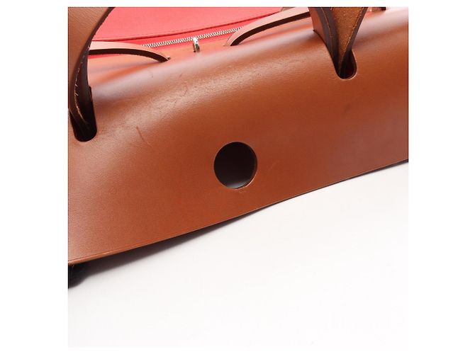 Hermès Bolso Hermes Herbag Zip PM Castaño Rosa Roja - vista 13
