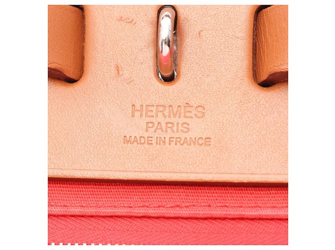 Hermès Bolso Hermes Herbag Zip PM Castaño Rosa Roja - vista 4