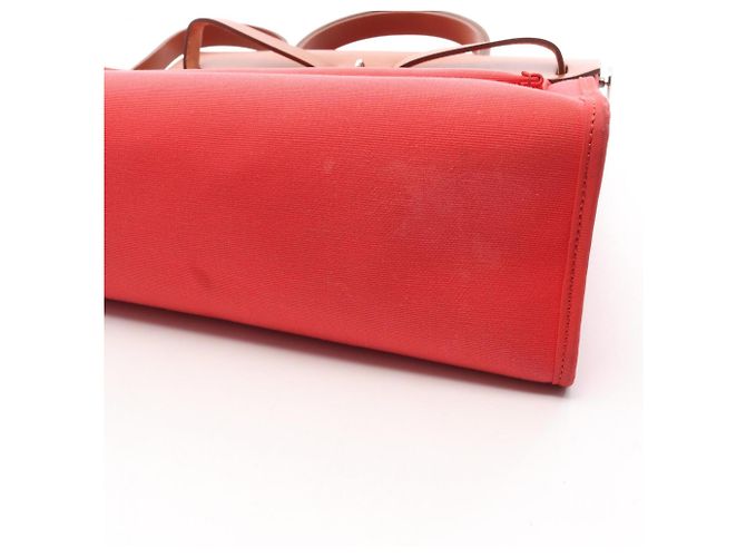 Hermès Bolso Hermes Herbag Zip PM Castaño Rosa Roja - vista 9