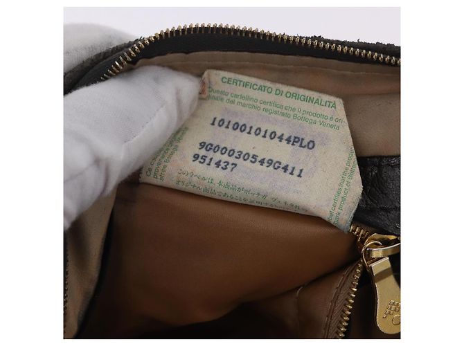 Borsa a tracolla BOTTEGA VENETA INTRECCIATO in pelle Argento Oro Auth BA15290 - vista 12