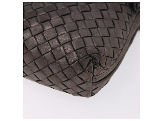 Borsa a tracolla BOTTEGA VENETA INTRECCIATO in pelle Argento Oro Auth BA15290 - vista 16