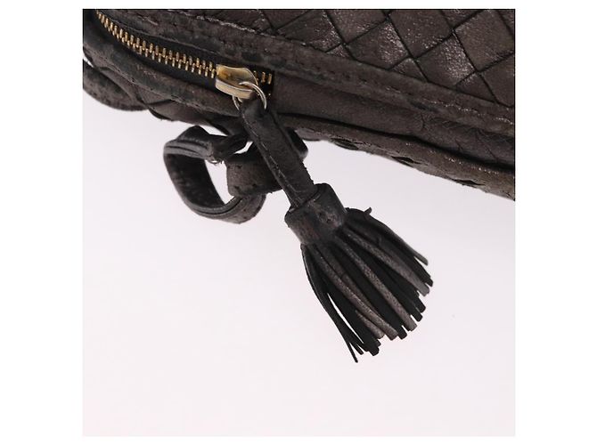 Borsa a tracolla BOTTEGA VENETA INTRECCIATO in pelle Argento Oro Auth BA15290 - vista 19