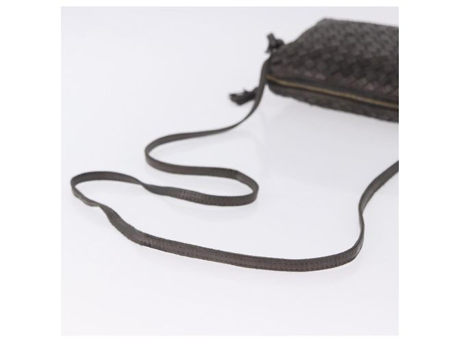 Borsa a tracolla BOTTEGA VENETA INTRECCIATO in pelle Argento Oro Auth BA15290 - vista 7