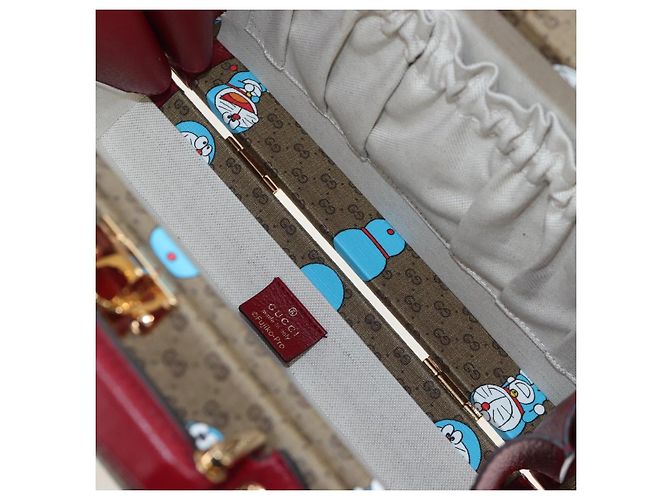 Borsa GUCCI Micro GG Supreme Doraemon PVC 2way Beige 633587 Auth 199347SM - vista 11