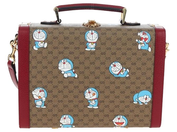 Borsa GUCCI Micro GG Supreme Doraemon PVC 2way Beige 633587 Auth 199347SM - vista 13
