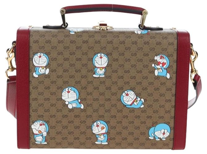 Borsa GUCCI Micro GG Supreme Doraemon PVC 2way Beige 633587 Auth 199347SM - vista 2