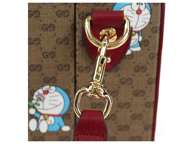 Borsa GUCCI Micro GG Supreme Doraemon PVC 2way Beige 633587 Auth 199347SM - vista 21