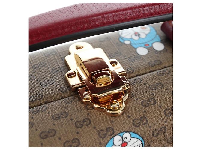 Borsa GUCCI Micro GG Supreme Doraemon PVC 2way Beige 633587 Auth 199347SM - vista 23