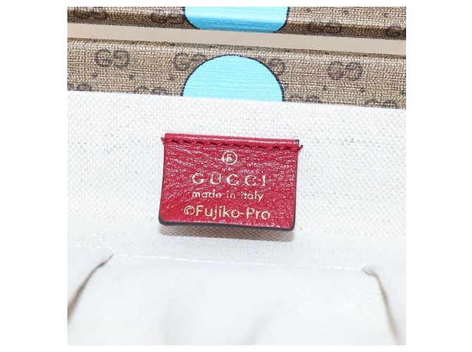 Borsa GUCCI Micro GG Supreme Doraemon PVC 2way Beige 633587 Auth 199347SM - vista 25