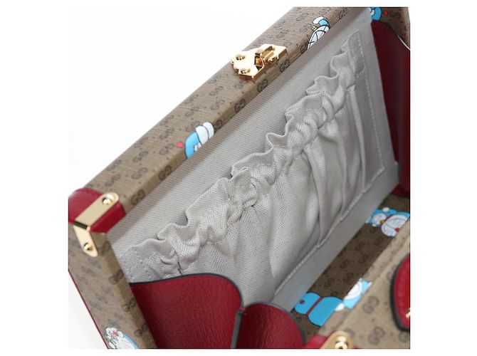 Borsa GUCCI Micro GG Supreme Doraemon PVC 2way Beige 633587 Auth 199347SM - vista 28