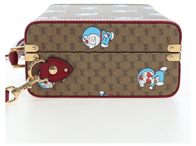 Borsa GUCCI Micro GG Supreme Doraemon PVC 2way Beige 633587 Auth 199347SM - vista 3
