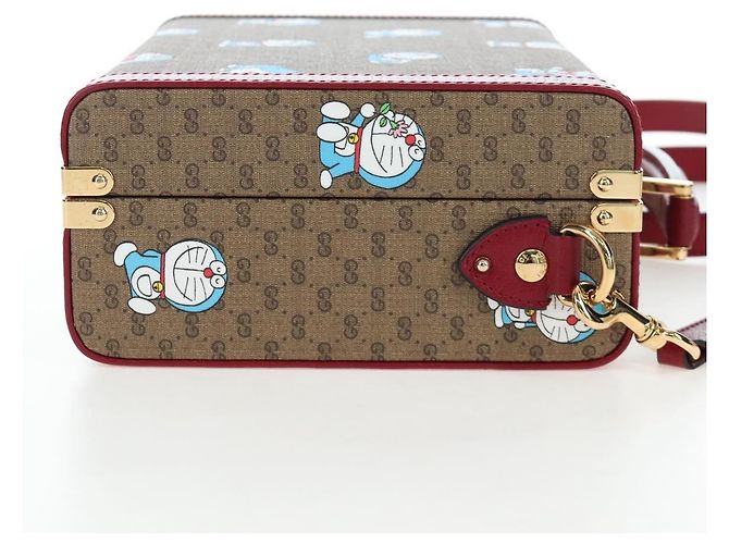 Borsa GUCCI Micro GG Supreme Doraemon PVC 2way Beige 633587 Auth 199347SM - vista 4