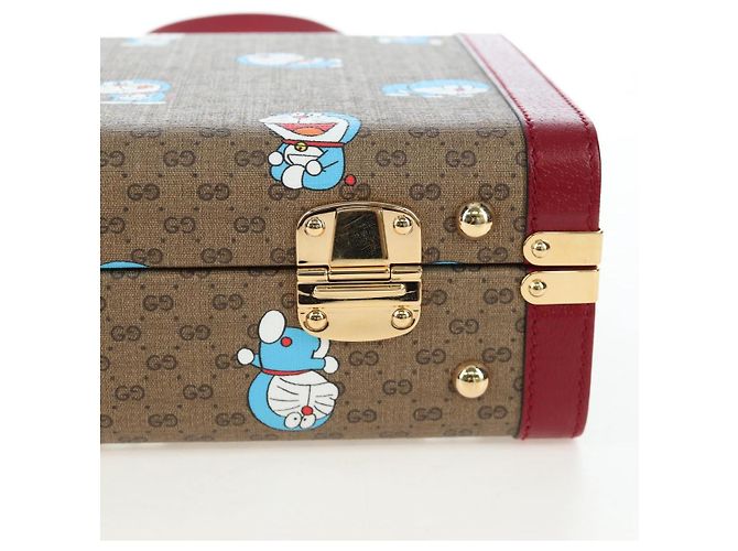 Borsa GUCCI Micro GG Supreme Doraemon PVC 2way Beige 633587 Auth 199347SM - vista 6