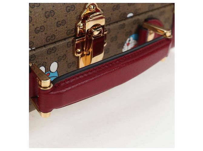 Borsa GUCCI Micro GG Supreme Doraemon PVC 2way Beige 633587 Auth 199347SM - vista 8