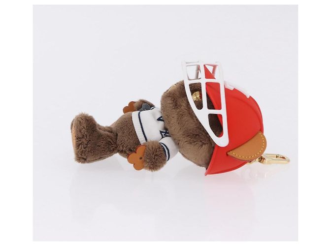 LOUIS VUITTON LV Louis Bear Cricket Bag Charm Pelliccia Marrone M03678 LV Auth 199080SAM - vista 14