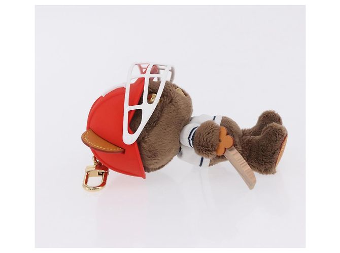 LOUIS VUITTON LV Louis Bear Cricket Bag Charm Pelliccia Marrone M03678 LV Auth 199080SAM - vista 15