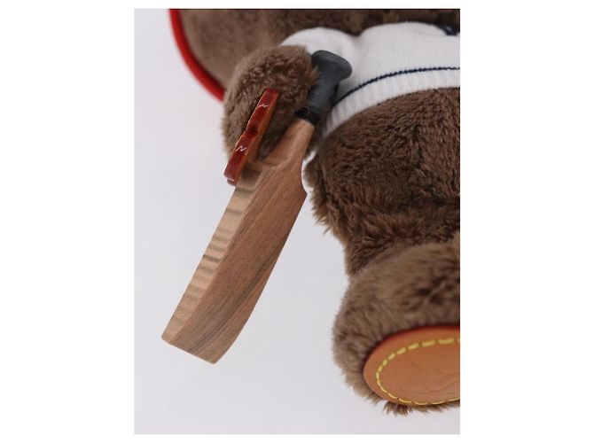 LOUIS VUITTON LV Louis Bear Cricket Bag Charm Pelliccia Marrone M03678 LV Auth 199080SAM - vista 17