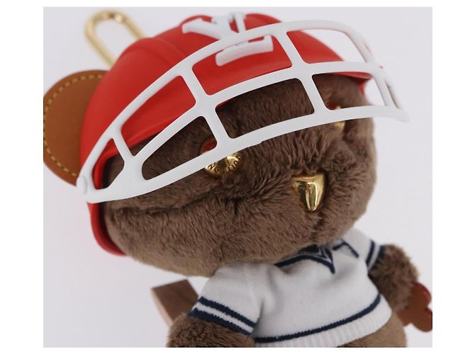 LOUIS VUITTON LV Louis Bear Cricket Bag Charm Pelliccia Marrone M03678 LV Auth 199080SAM - vista 2