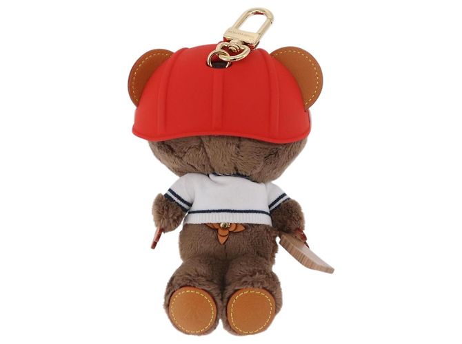 LOUIS VUITTON LV Louis Bear Cricket Bag Charm Pelliccia Marrone M03678 LV Auth 199080SAM - vista 6