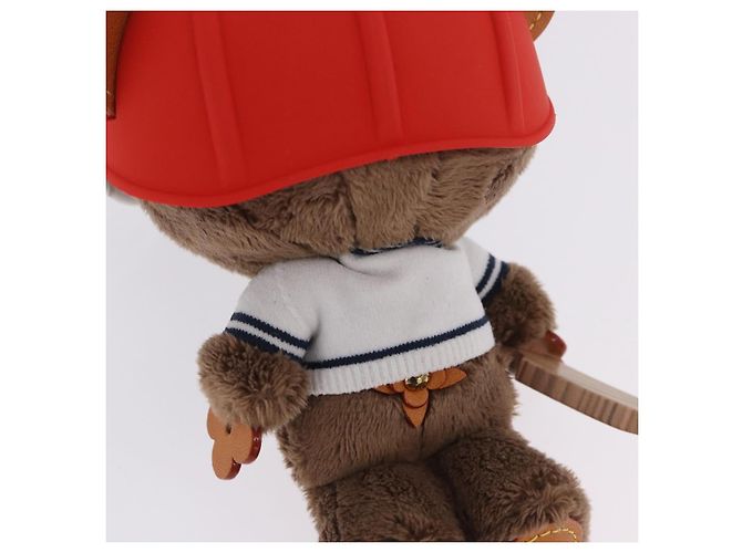 LOUIS VUITTON LV Louis Bear Cricket Bag Charm Pelliccia Marrone M03678 LV Auth 199080SAM - vista 8