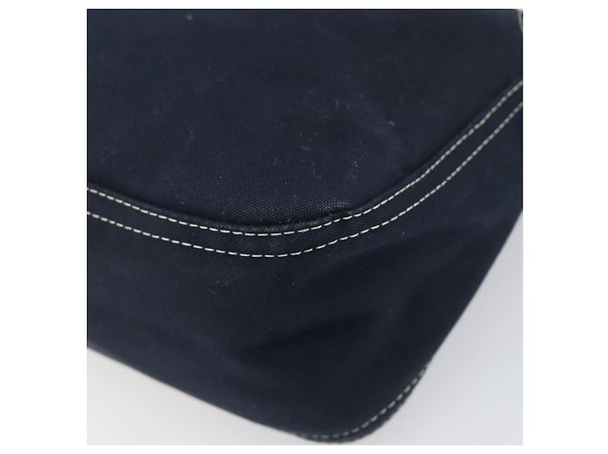 Borsa a tracolla FENDI Mamma Baguette Canvas Navy Silver Auth 199899A Argento Blu navy - vista 14