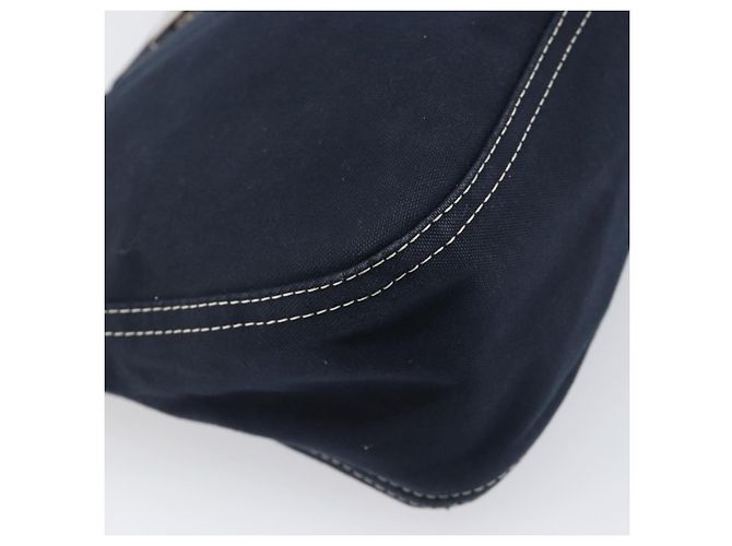 Borsa a tracolla FENDI Mamma Baguette Canvas Navy Silver Auth 199899A Argento Blu navy - vista 15