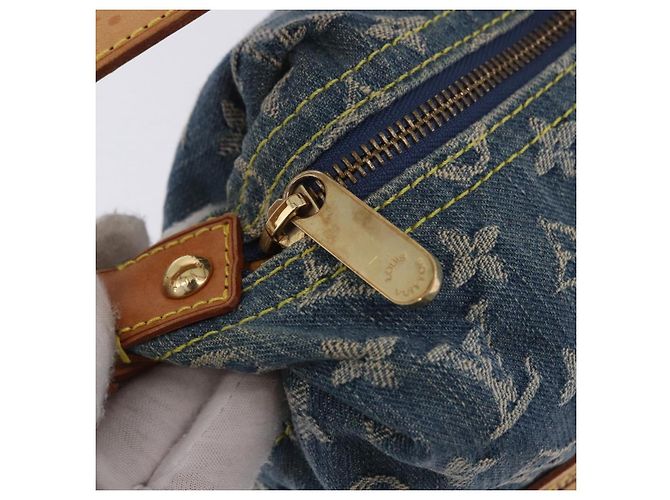 LOUIS VUITTON Monogram Denim Buggy GM Shoulder Bag Blue M95048 LV Auth 200360V - vista 10