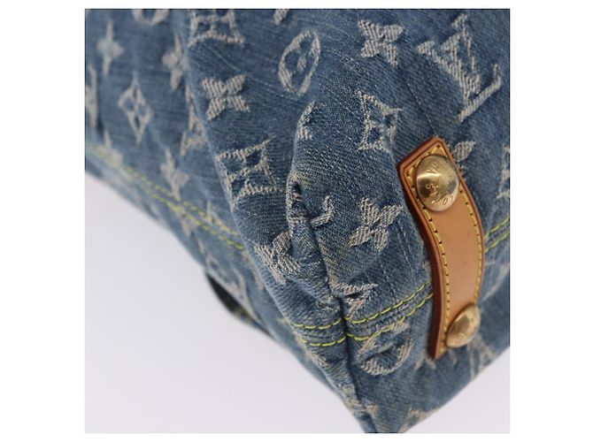 LOUIS VUITTON Monogram Denim Buggy GM Shoulder Bag Blue M95048 LV Auth 200360V - vista 15
