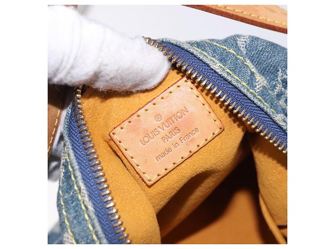 LOUIS VUITTON Monogram Denim Buggy GM Shoulder Bag Blue M95048 LV Auth 200360V - vista 18