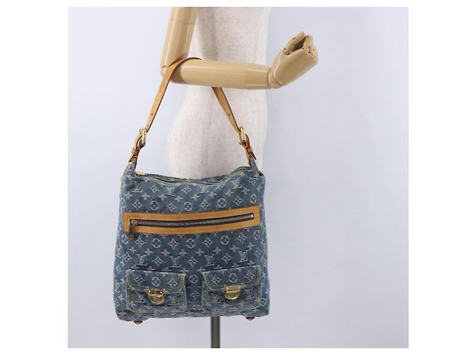 LOUIS VUITTON Monogram Denim Buggy GM Shoulder Bag Blue M95048 LV Auth 200360V - vista 22