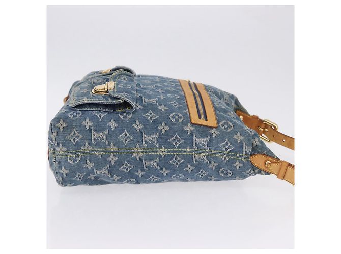 LOUIS VUITTON Monogram Denim Buggy GM Shoulder Bag Blue M95048 LV Auth 200360V - vista 3