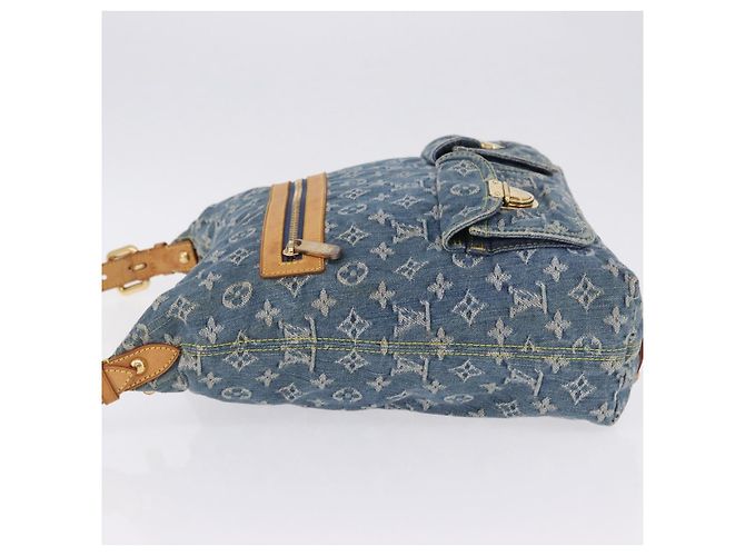 LOUIS VUITTON Monogram Denim Buggy GM Shoulder Bag Blue M95048 LV Auth 200360V - vista 4
