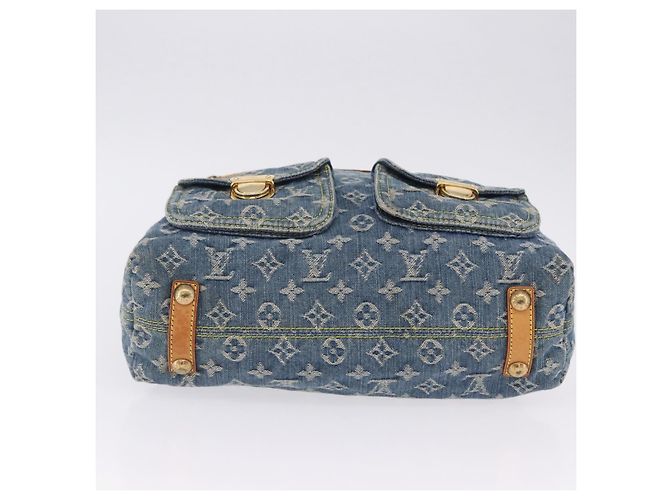 LOUIS VUITTON Monogram Denim Buggy GM Shoulder Bag Blue M95048 LV Auth 200360V - vista 5