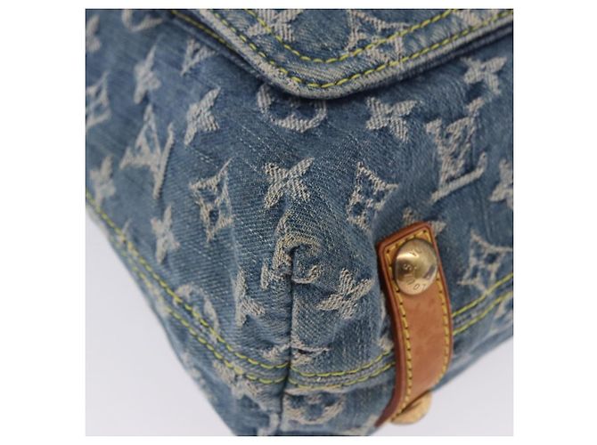 LOUIS VUITTON Monogram Denim Buggy GM Shoulder Bag Blue M95048 LV Auth 200360V - vista 9