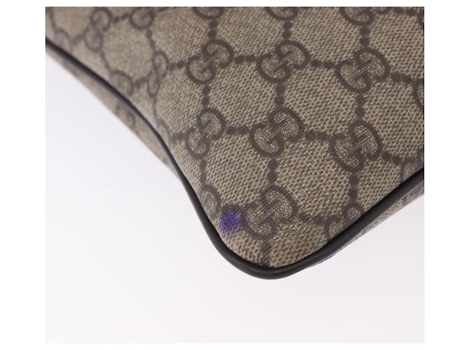 Borsa a tracolla GUCCI GG Supreme PVC Beige Gold 201538 Auth 200996 D'oro - vista 15